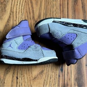 Air Jordan toddler 4C in purple/gray